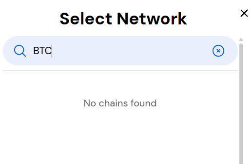 MyEtherWallet web app has no context of the Bitcoin chain in the send flow